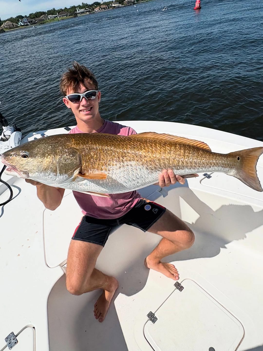 A person fishing in Jacksonville, Florida