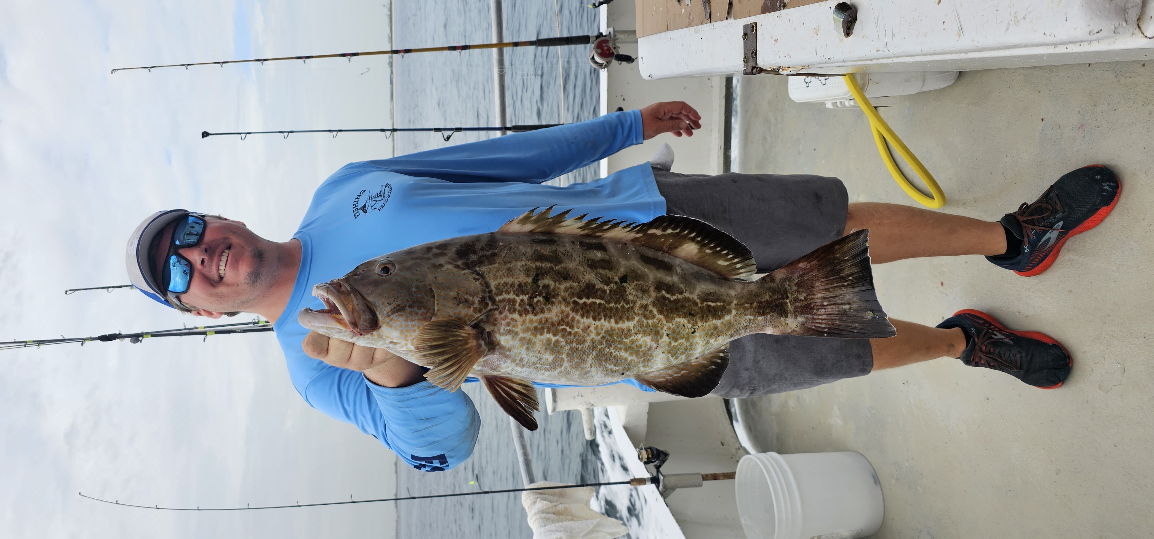 Photograph of a Black Grouper fish caught while fishing in FL