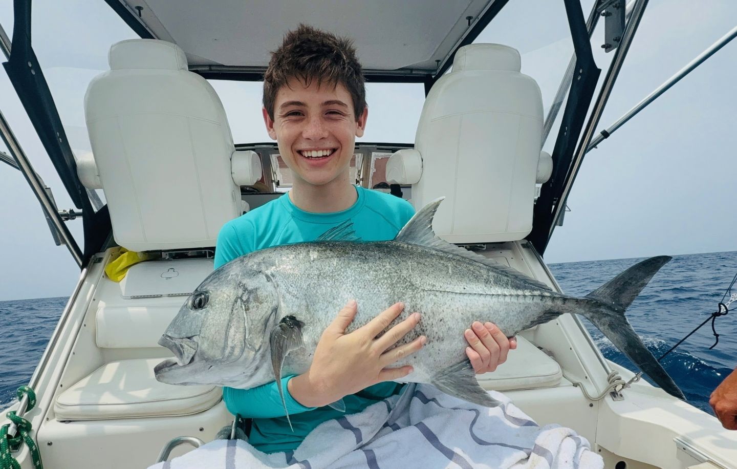 Crevalle Jack, 26-inch fish caught while fishing in Hawaii