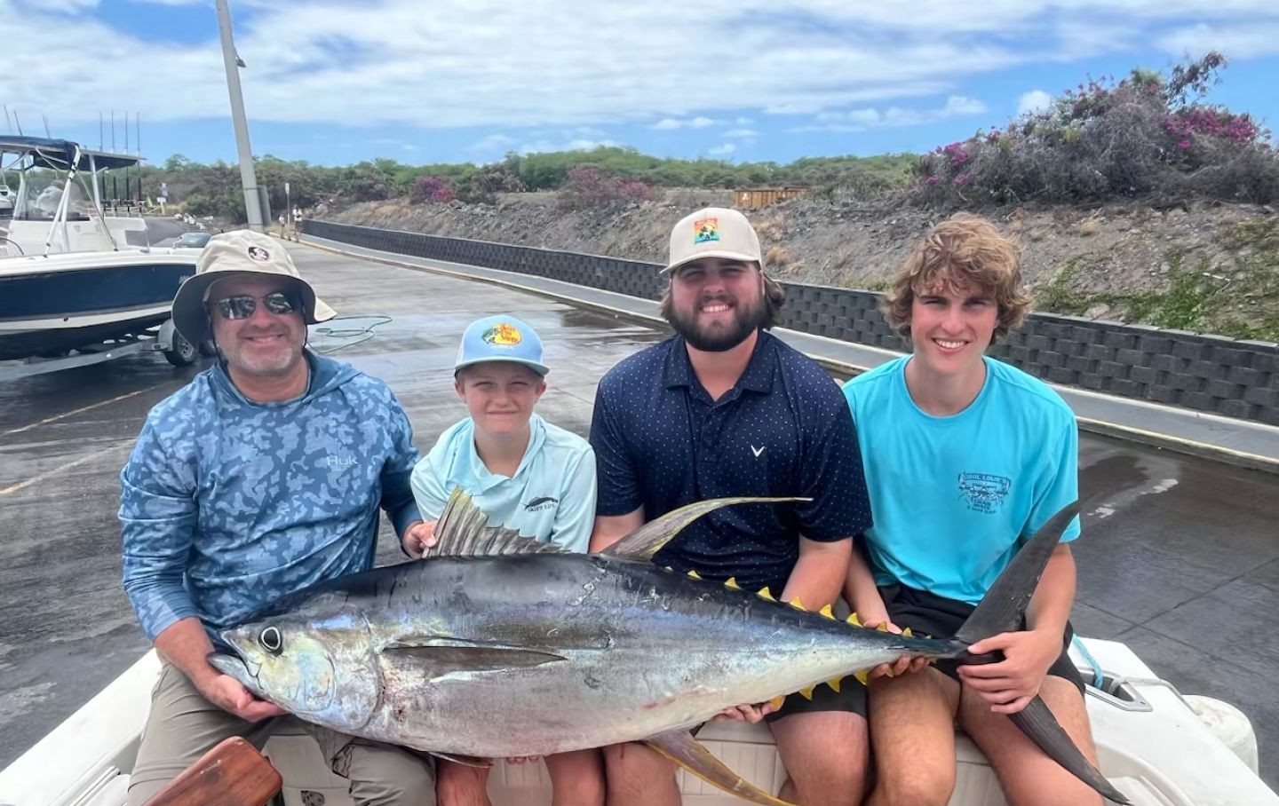 Fishing for a huge yellowfin tuna in HI