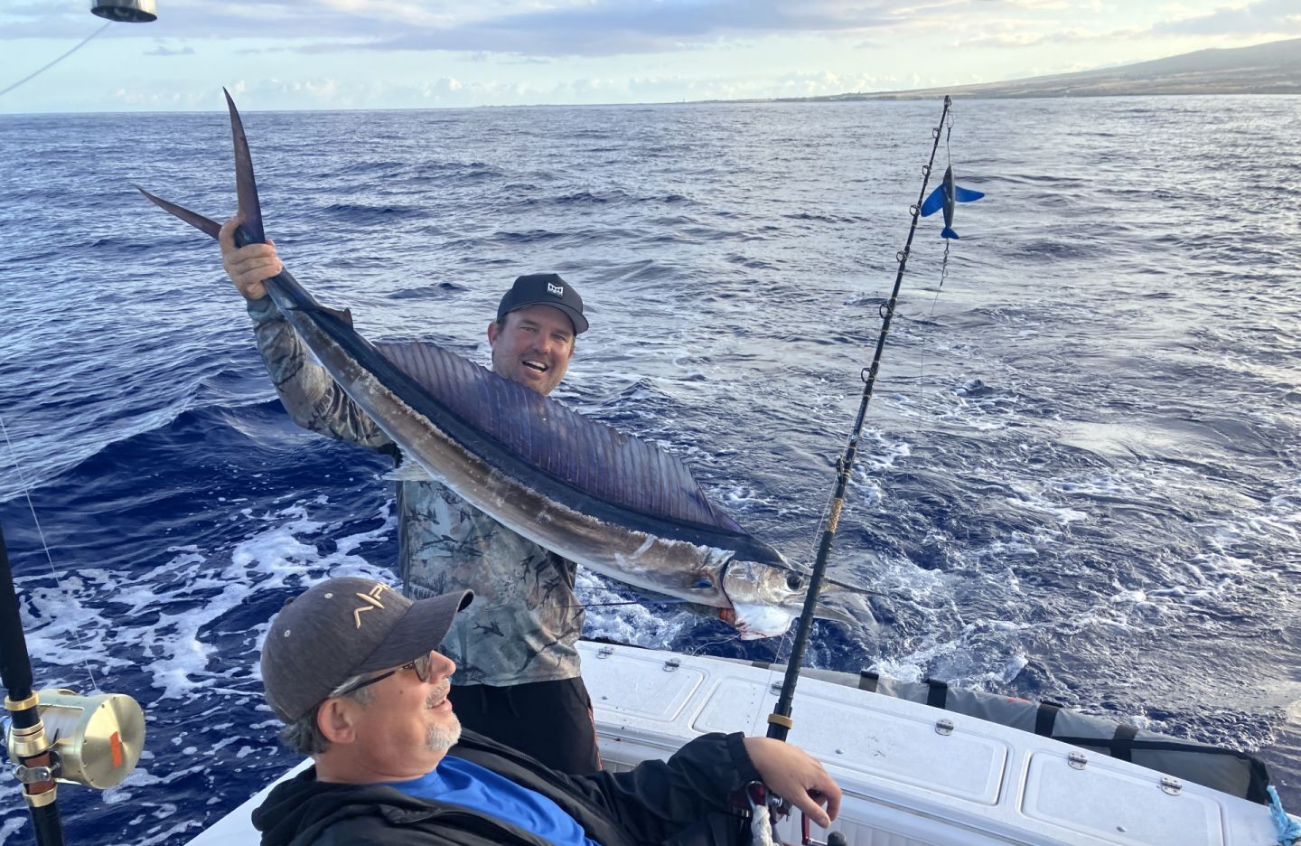 Fisherman with great catch in Hawaii
