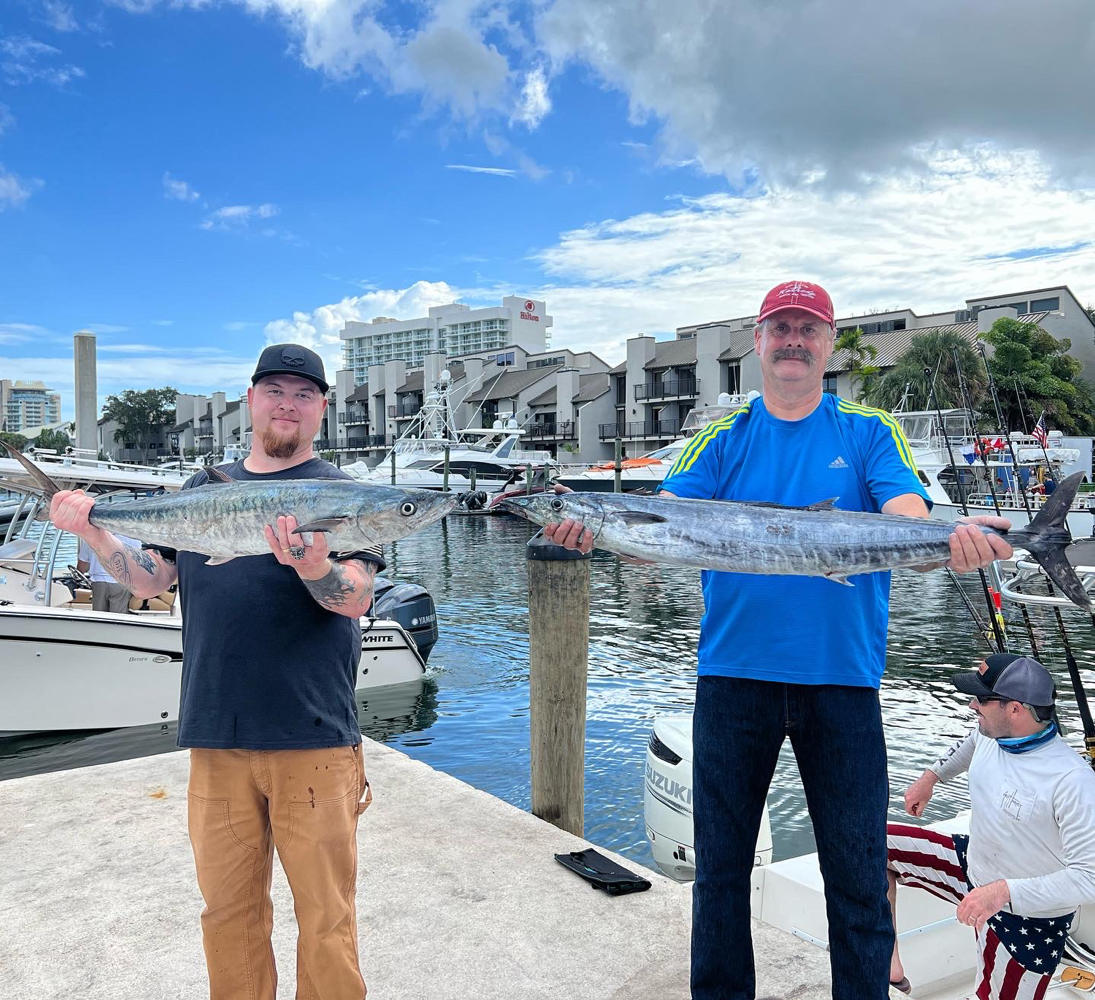 Two king mackerel and wahoo fish caught in Fort Lauderdale
