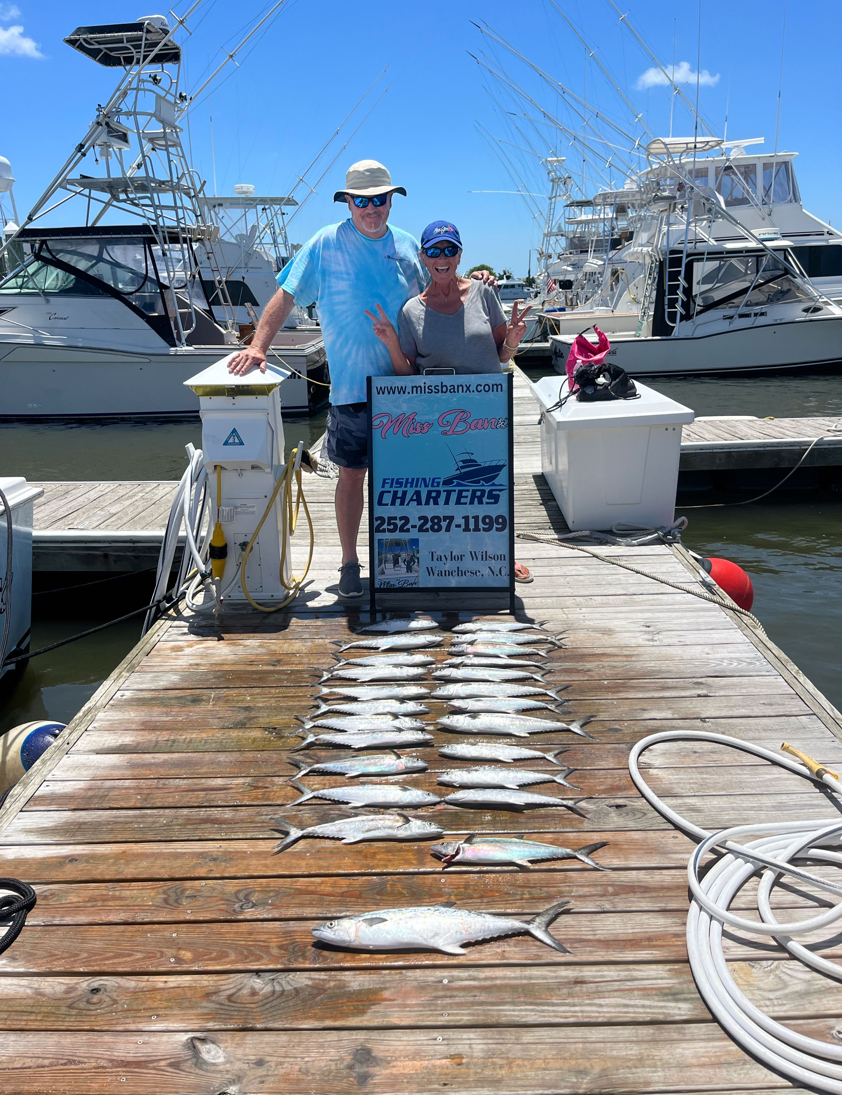 Two large Spanish Mackerel caught in Wanchese