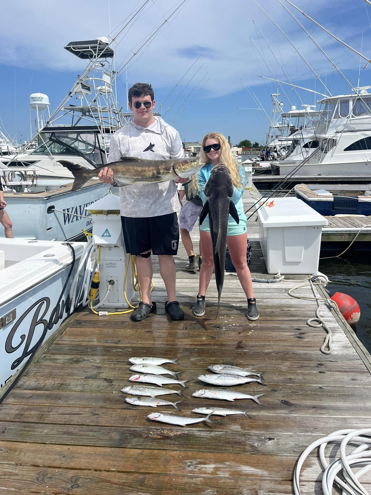Two anglers fishing in North Carolina