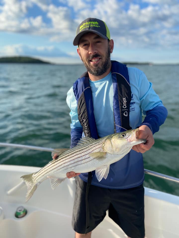 Striped bass caught in Abington