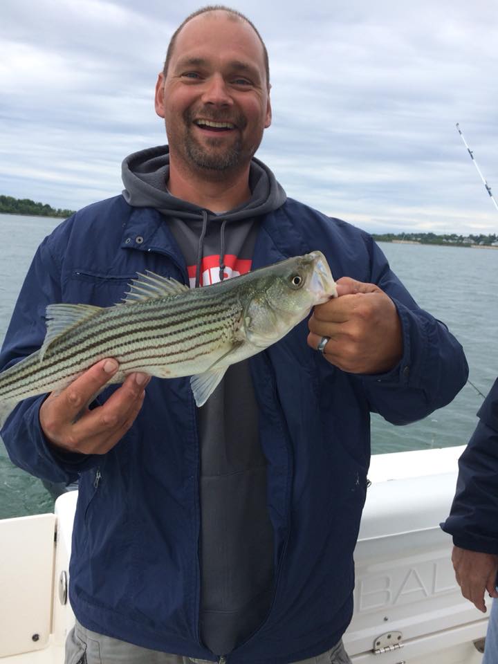 Striped bass caught by person in MA