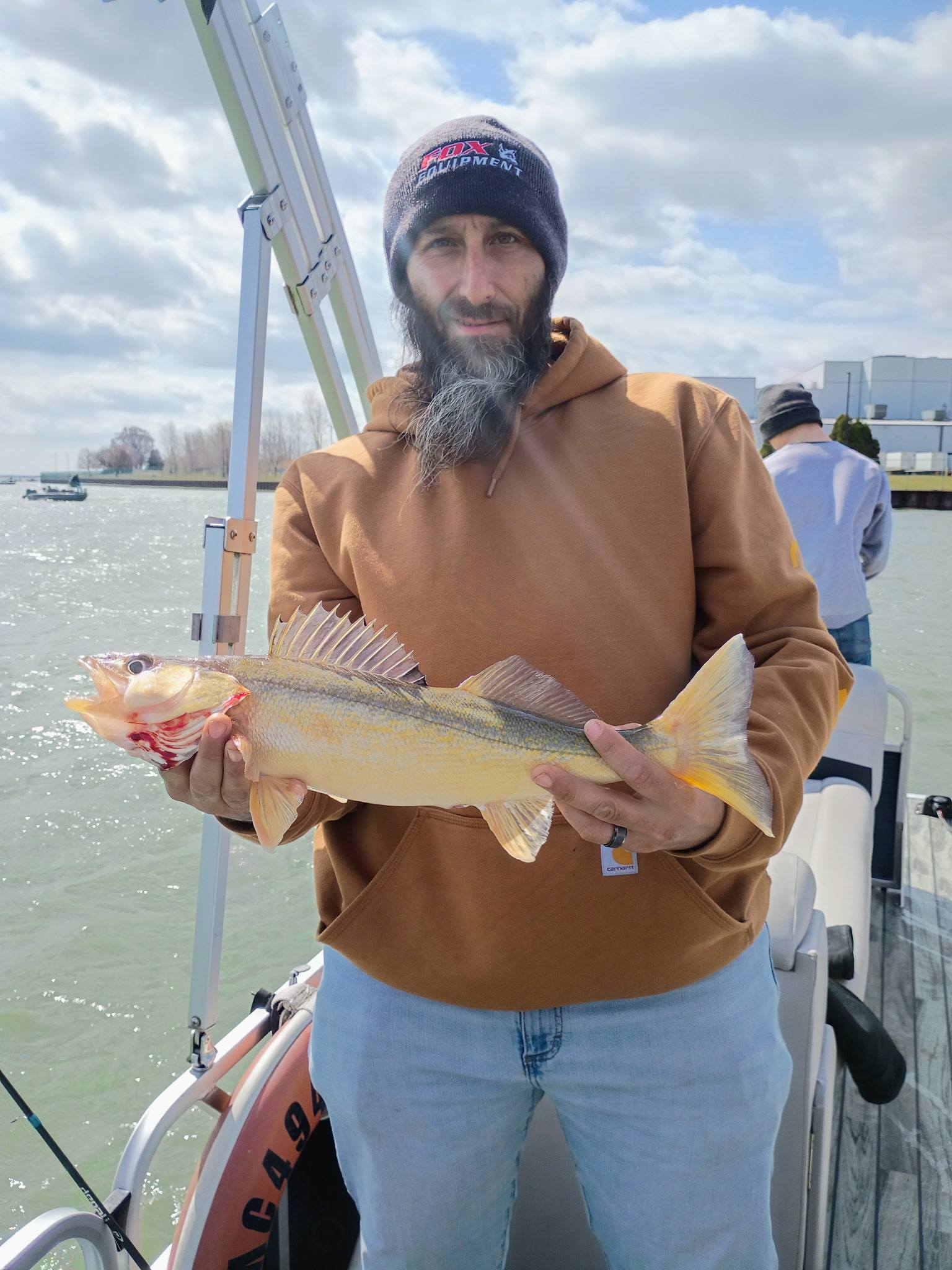 Walleye caught fishing in Whitehall MI on boat