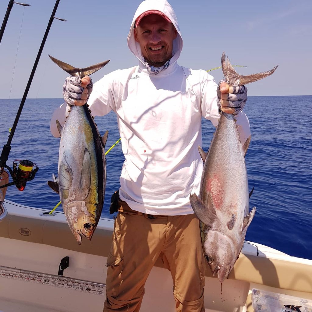 Two Blackfin Tuna and Atlantic Bonito fish, caught in Key West