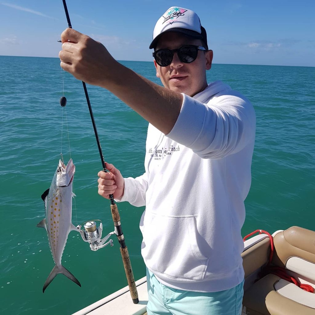 Photograph of a single Spanish Mackerel fish caught in Florida