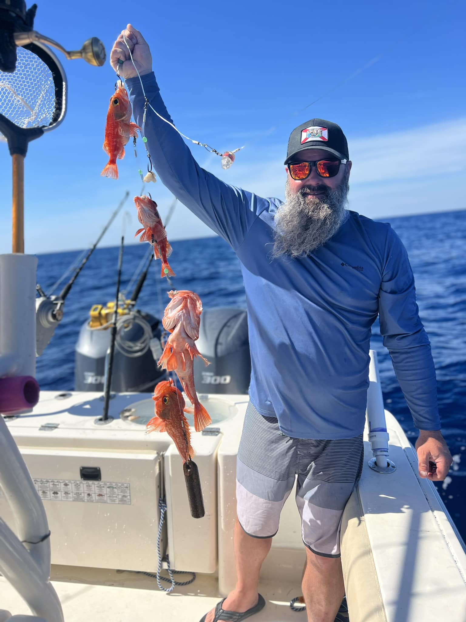 Two anglers fishing at Big Pine Key, Florida