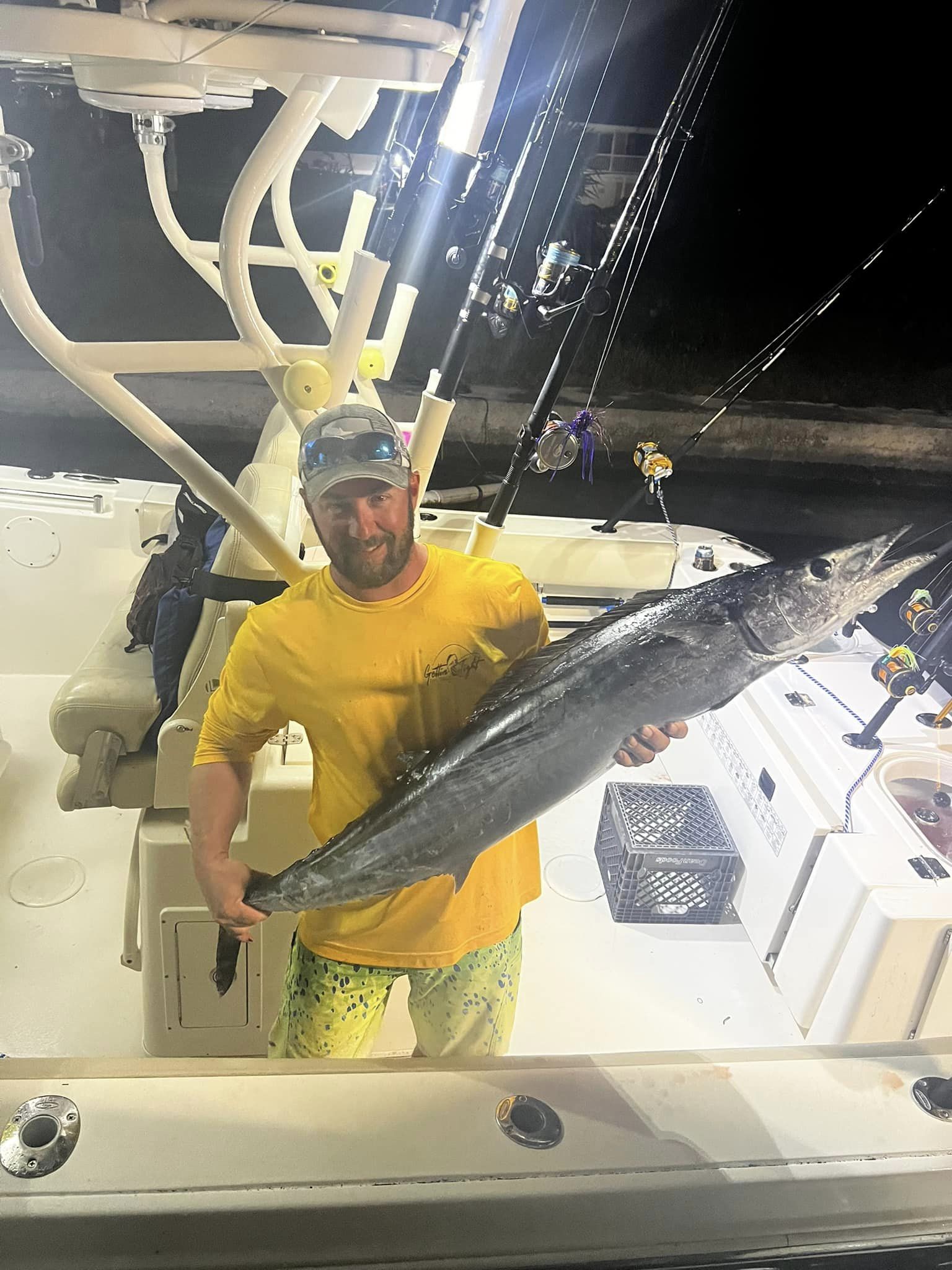 One fisherman catching the best, great fish in FL