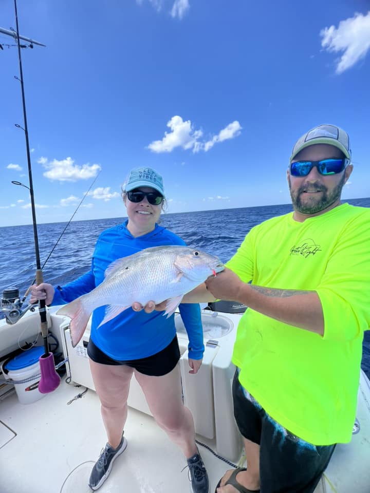 Mutton Snapper, a 20-inch fish, caught while fishing in FL