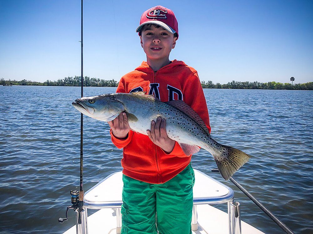 Spotted Weakfish caught in Titusville