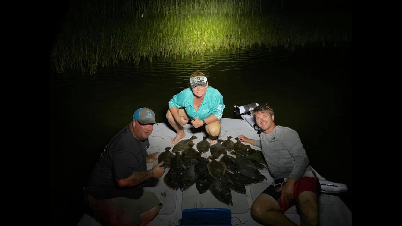 Three people fishing and hunting in Matagorda