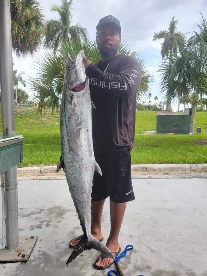 A huge King Mackerel fish caught in Fort Pierce