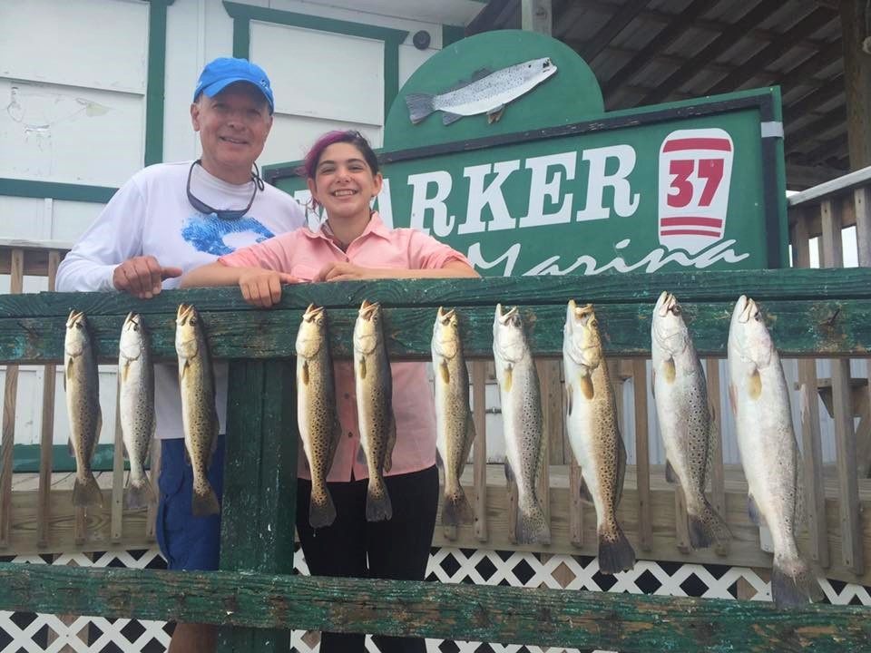 Two anglers with 10 spotted weakfish in TX