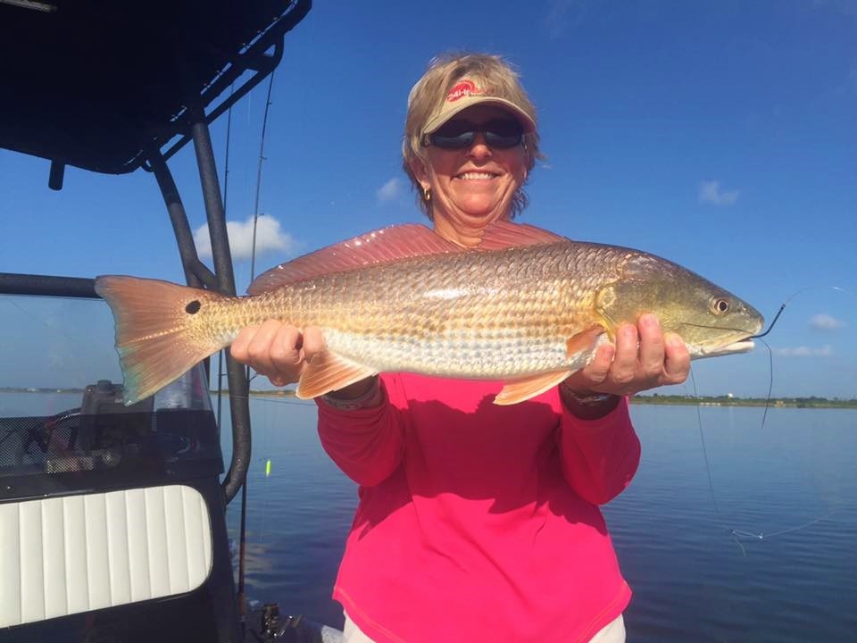 A large redfish caught in Corpus Christi