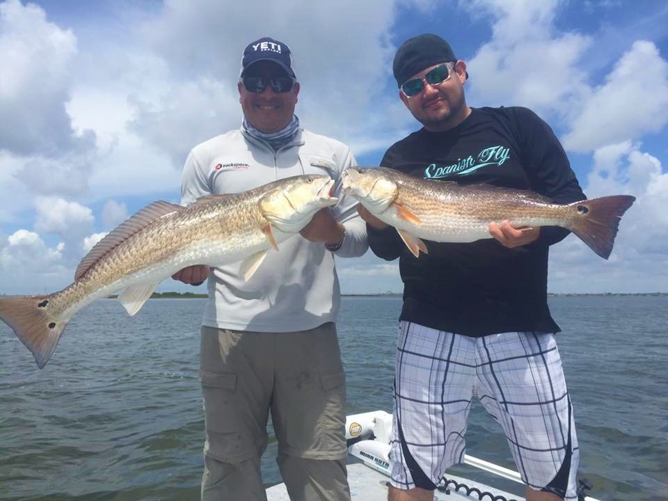 Two redfish, 26 inches each, caught in Corpus Christi