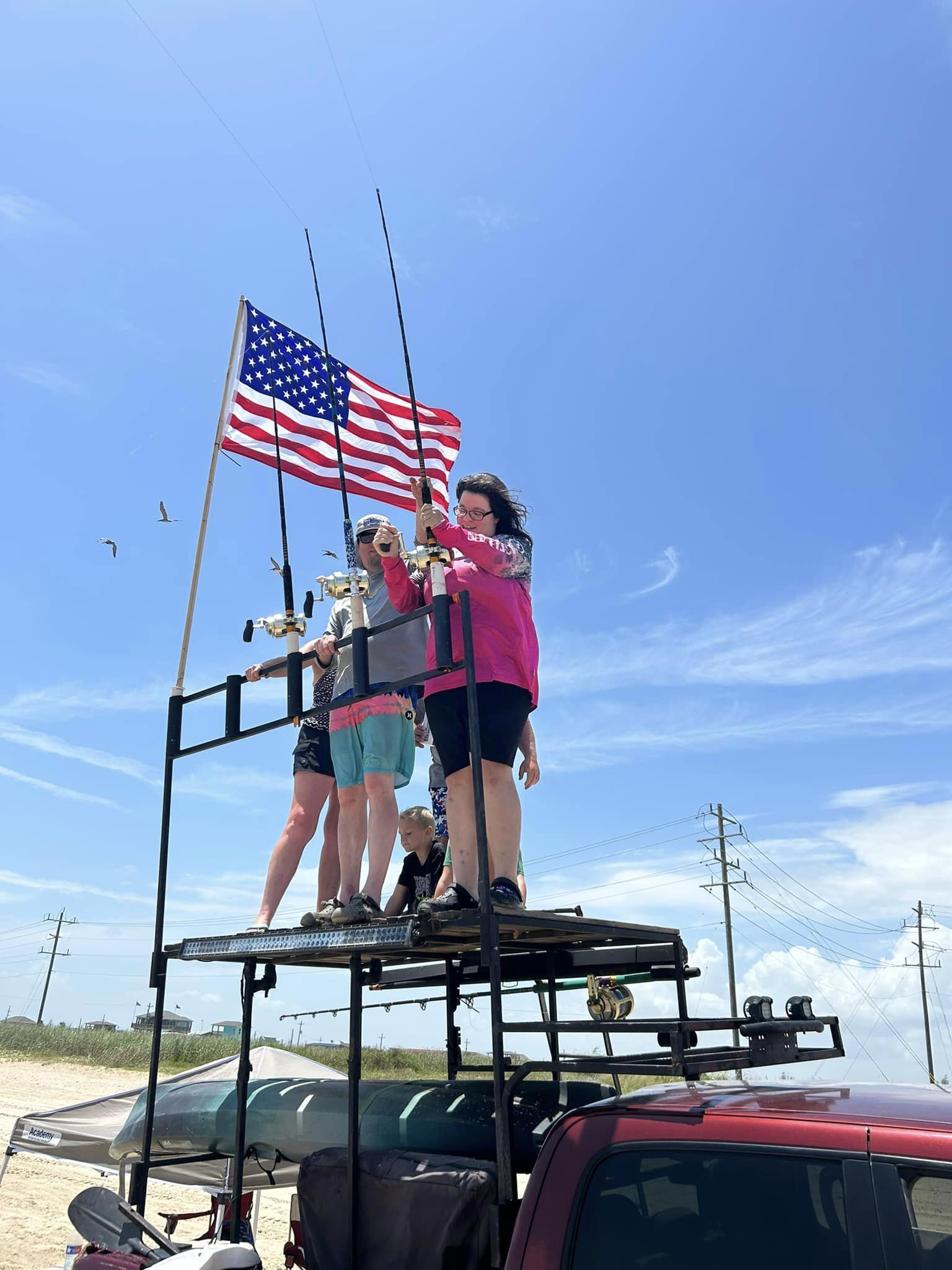 3 people fishing in Matagorda