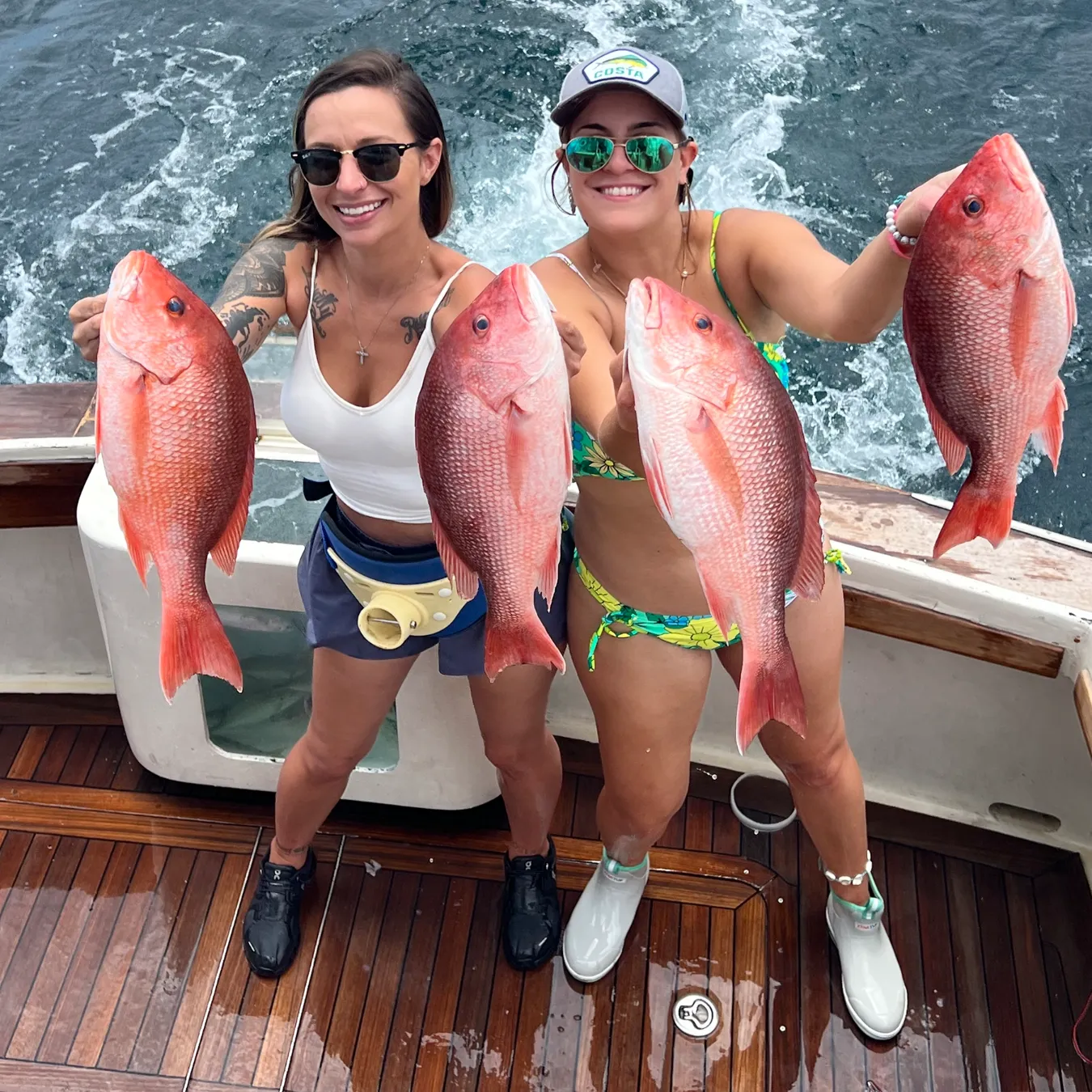4 nice-sized fish caught by 2 people in Destin