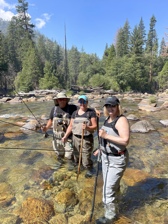 Guided fly fishing trip on Kings River in Sequoia National Forest targeting trout species