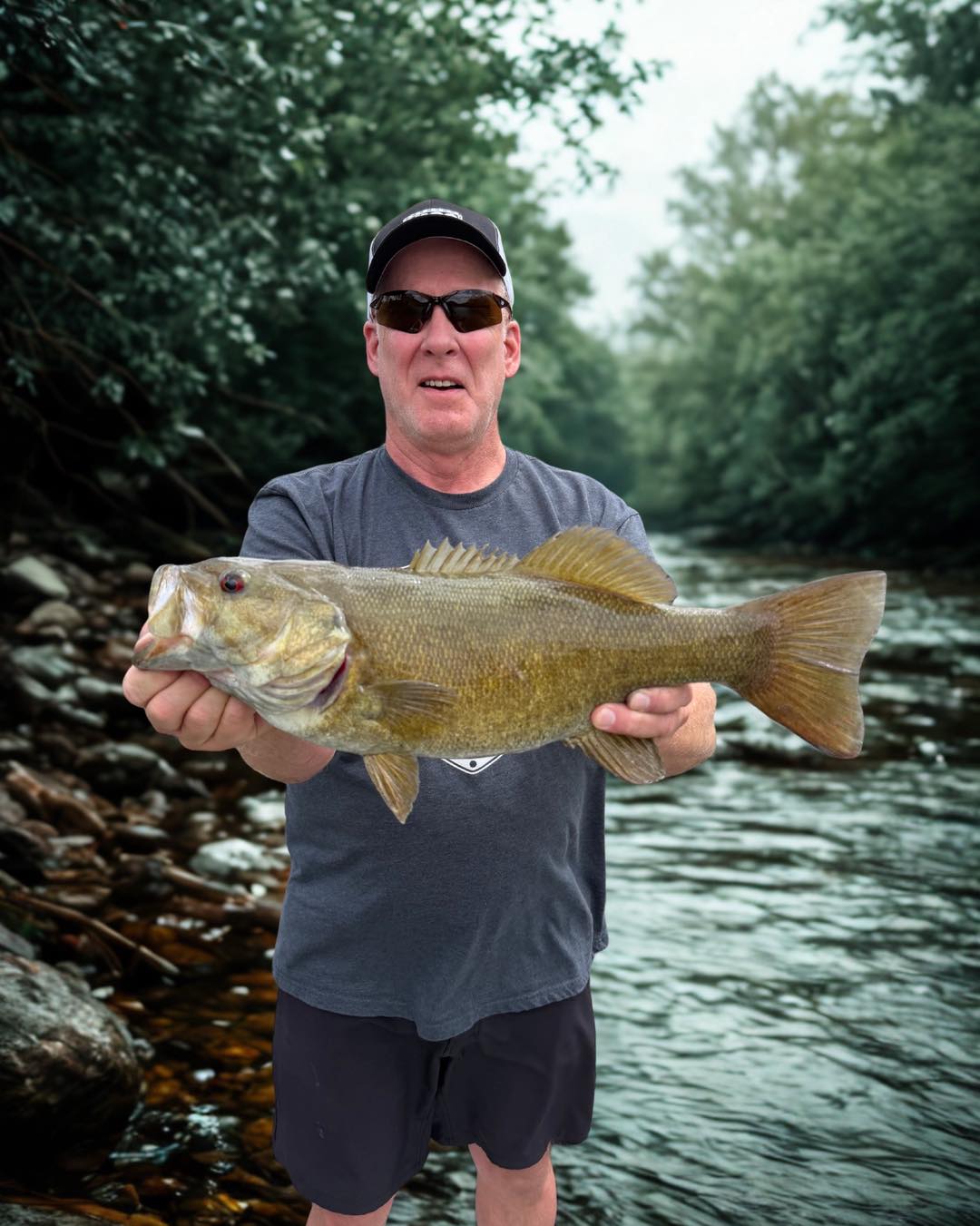 Smallmouth bass caught while fishing in Richland Missouri