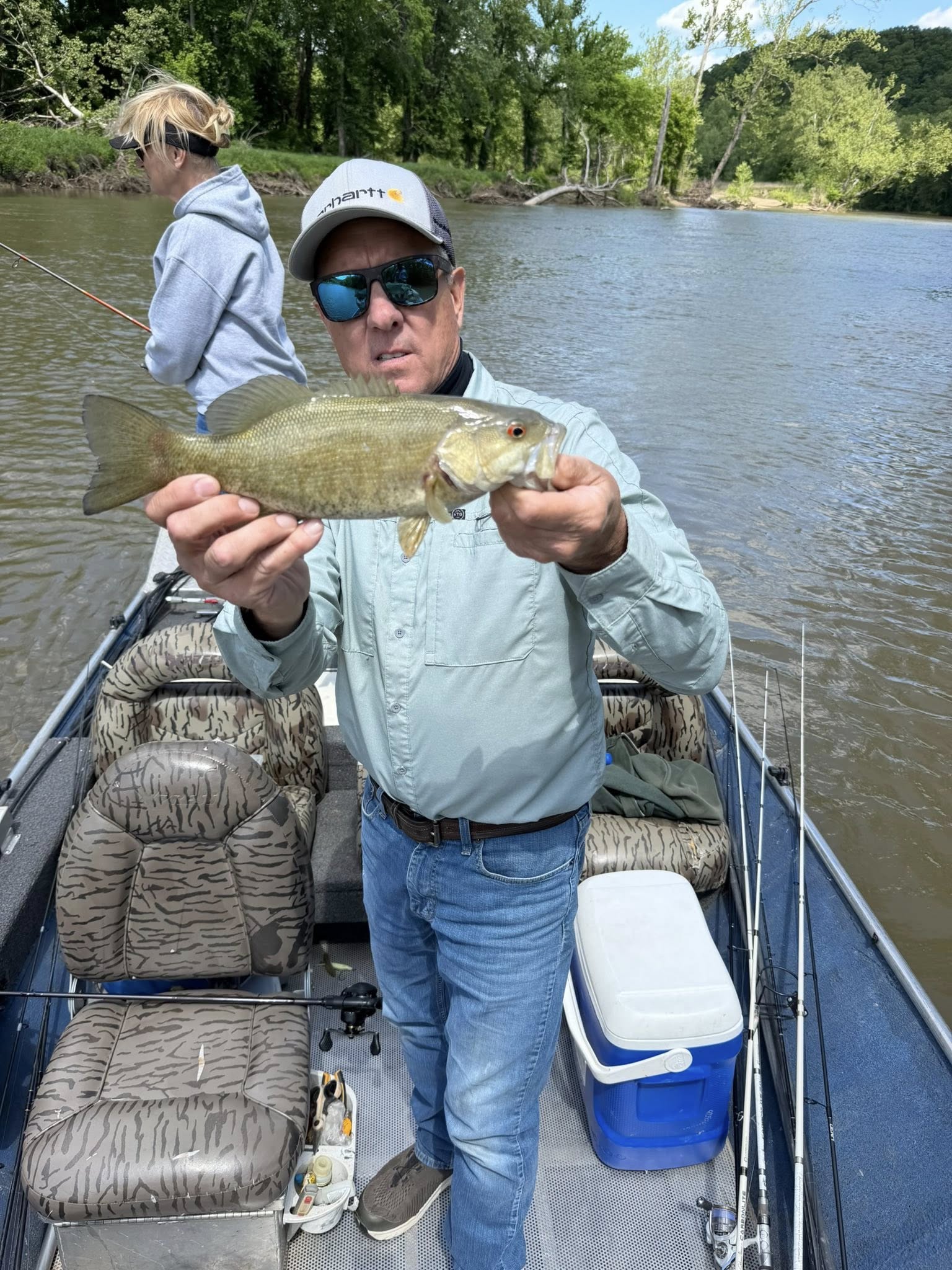 Smallmouth bass caught while fishing in Richland MO