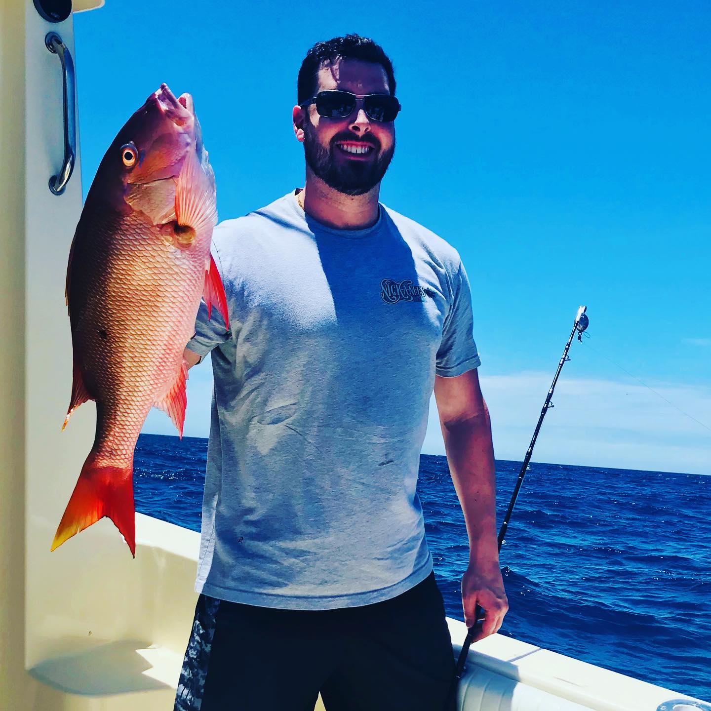 Mutton Snapper, a 24-inch fish, caught in Murrells Inlet