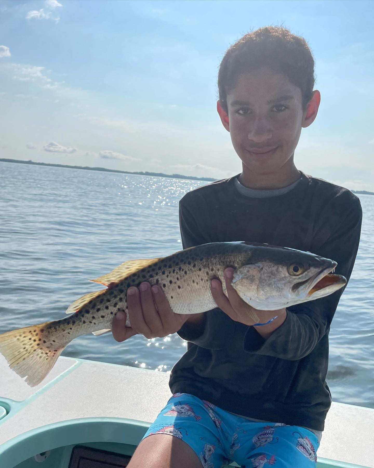 Angler catches a spotted weakfish in Orlando
