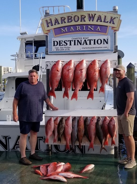 Nine big fish caught while fishing in Destin