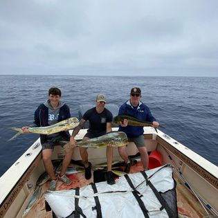 3 people fishing in San Diego