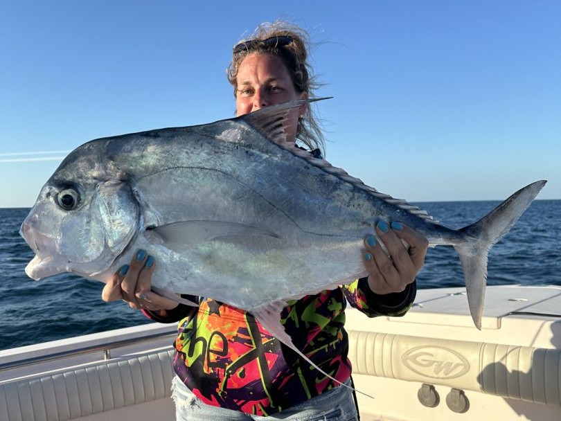 34' Grady White offshore fishing boat in Cape Coral Gulf waters for 12-hour fishing trip