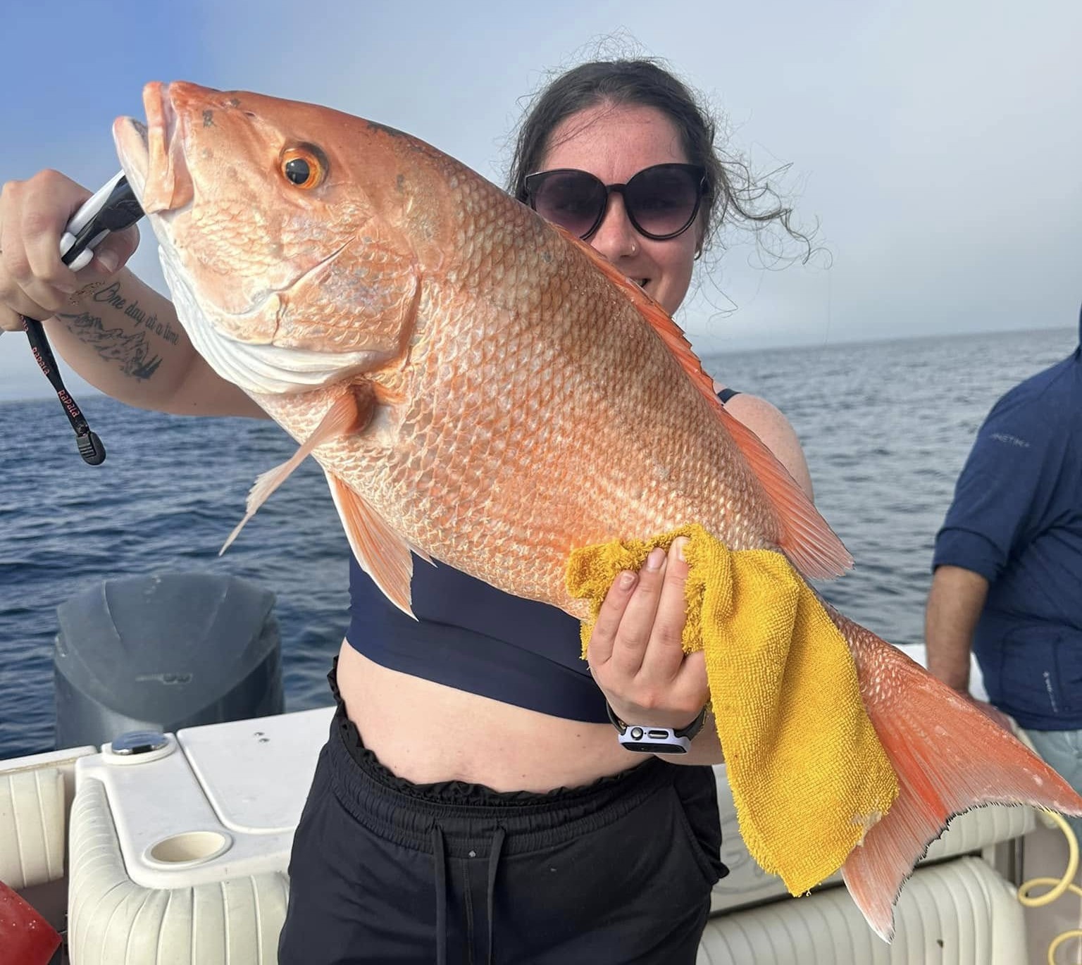 Cape Coral offshore fishing charter boat targeting snapper species in Gulf waters