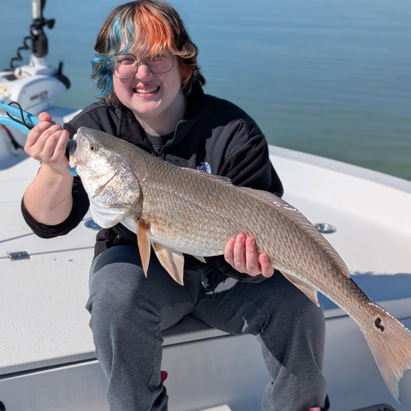 Redfish caught while fishing in Tampa, Florida