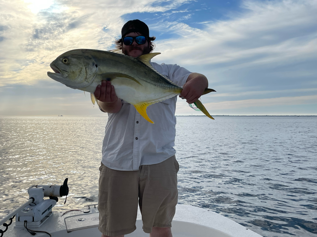 A Crevalle Jack, a 24-inch fish, caught during a holiday fishing trip