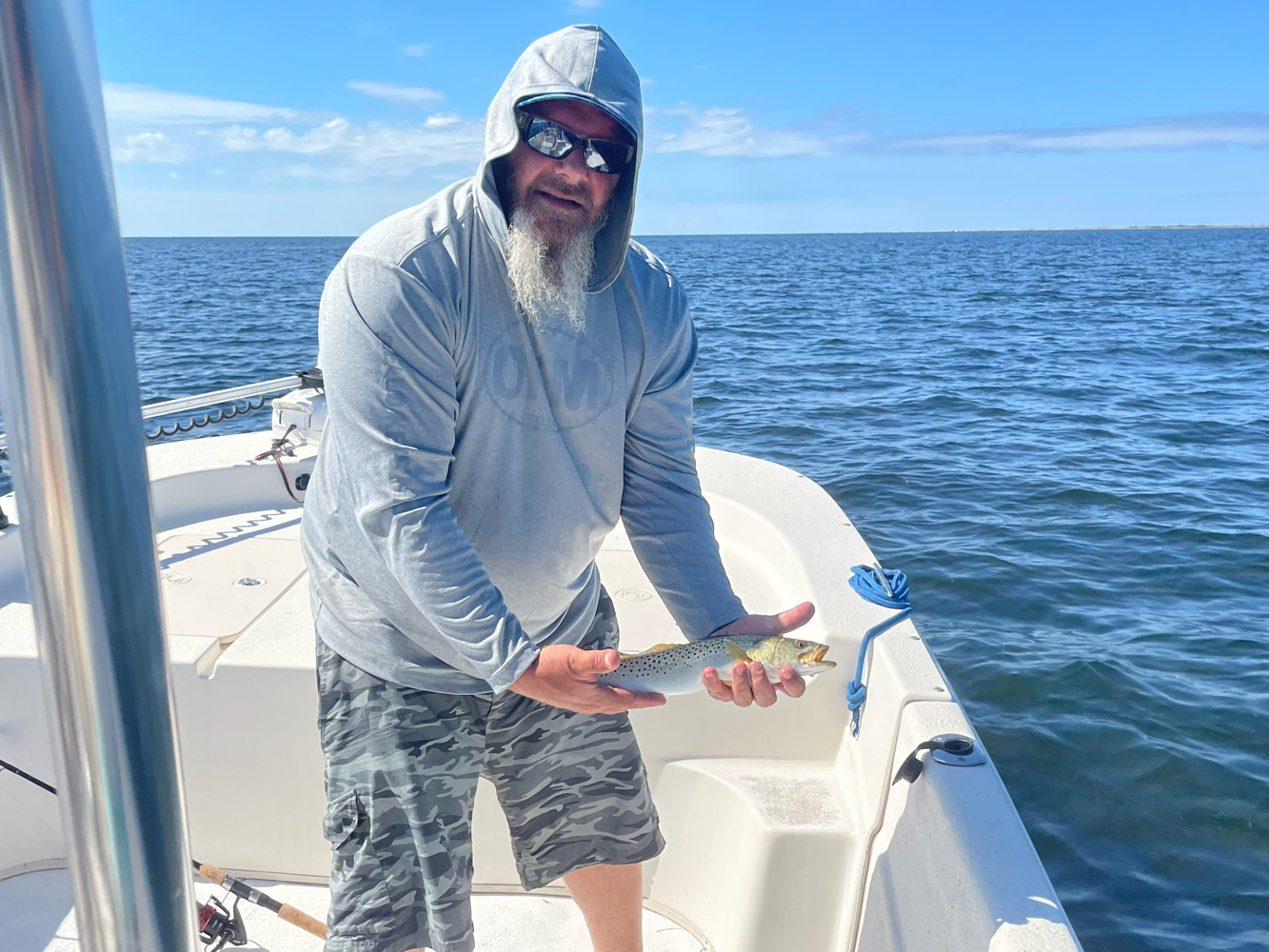 Spotted Weakfish, 9-inch fish caught during Holiday