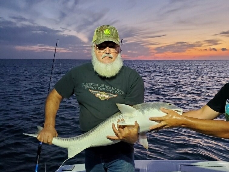Single angler fishing in Manteo