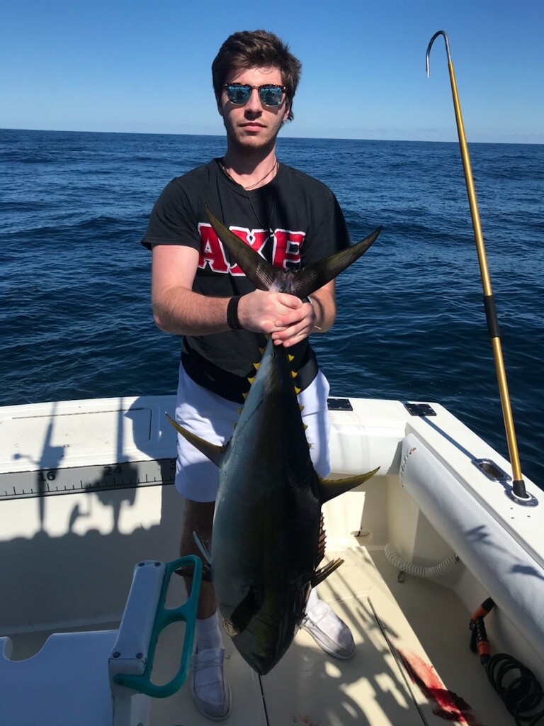 One angler enjoying a great fishing trip in NC