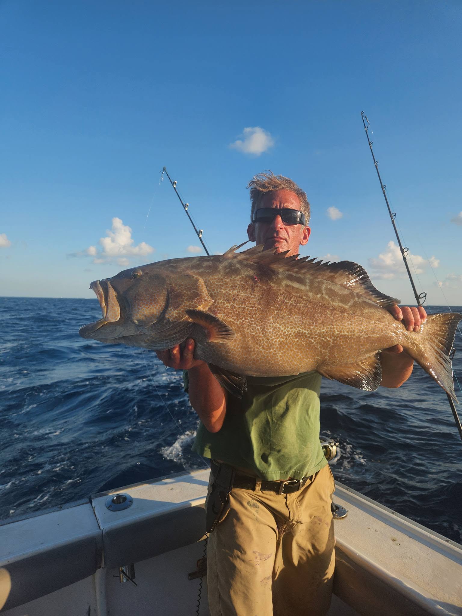 Black grouper caught fishing in Key Largo FL waters