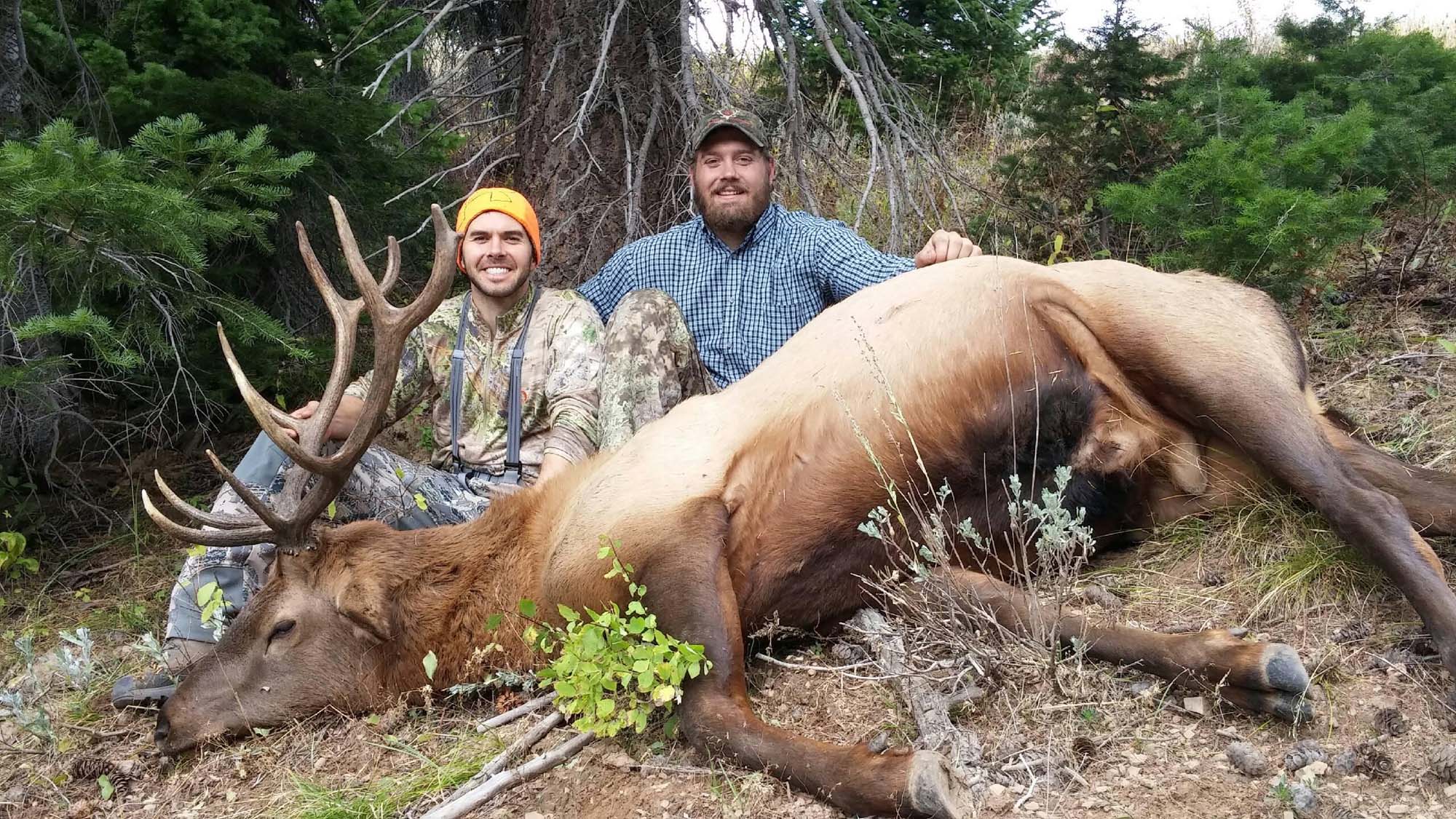 Two people hunting in Soda Springs