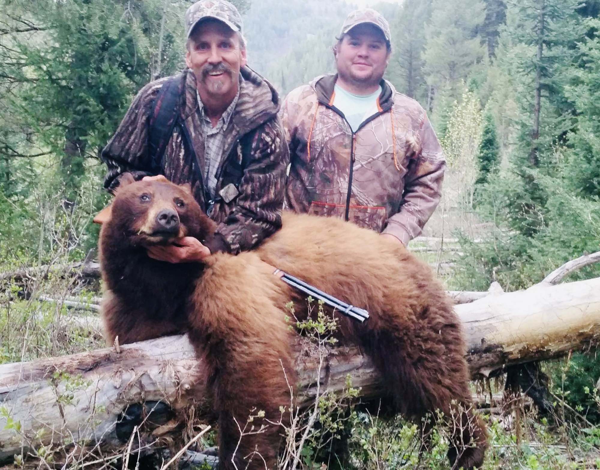 Three hunters in the wilderness of ID