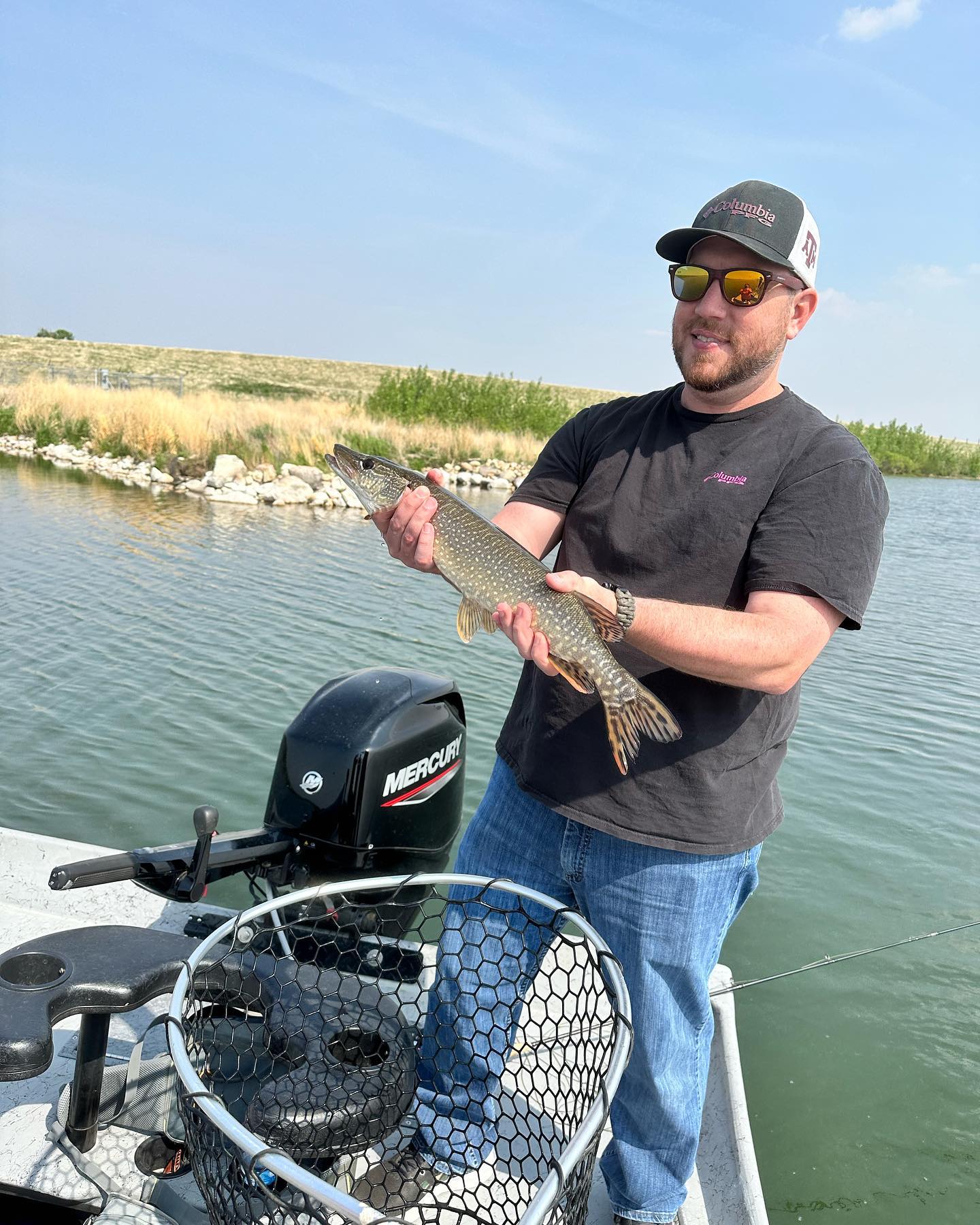 Northern Pike fish caught in Calgary, fishing