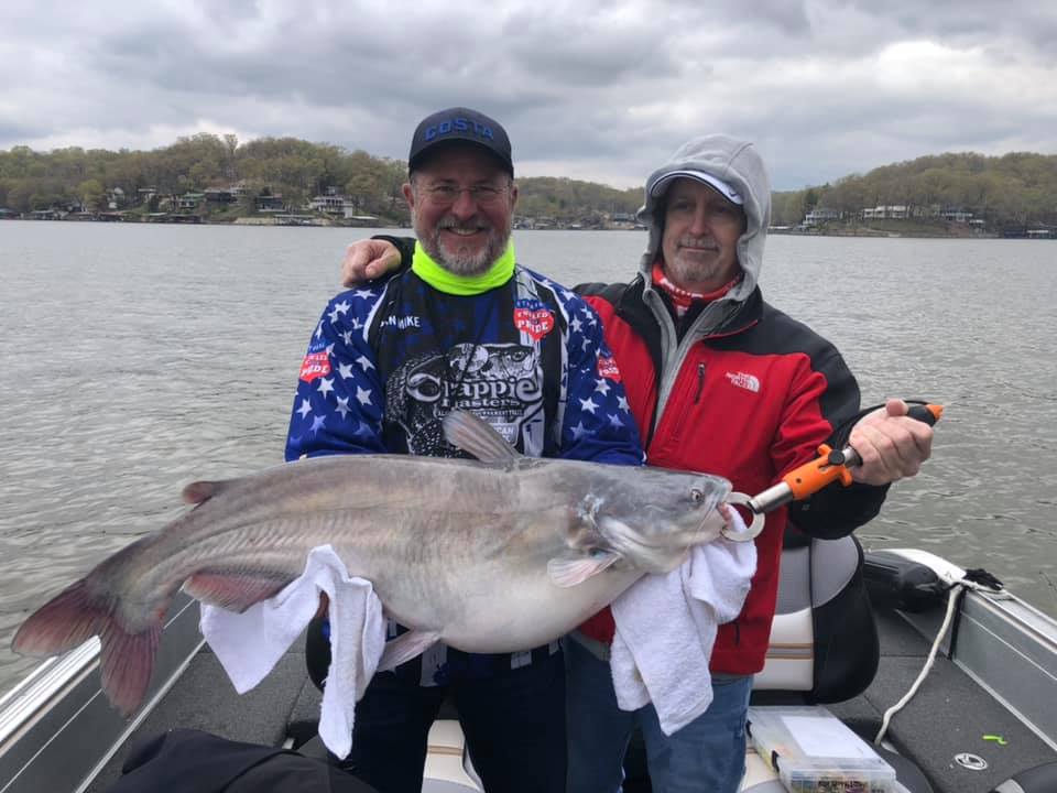 A big blue catfish caught while fishing in Eldon