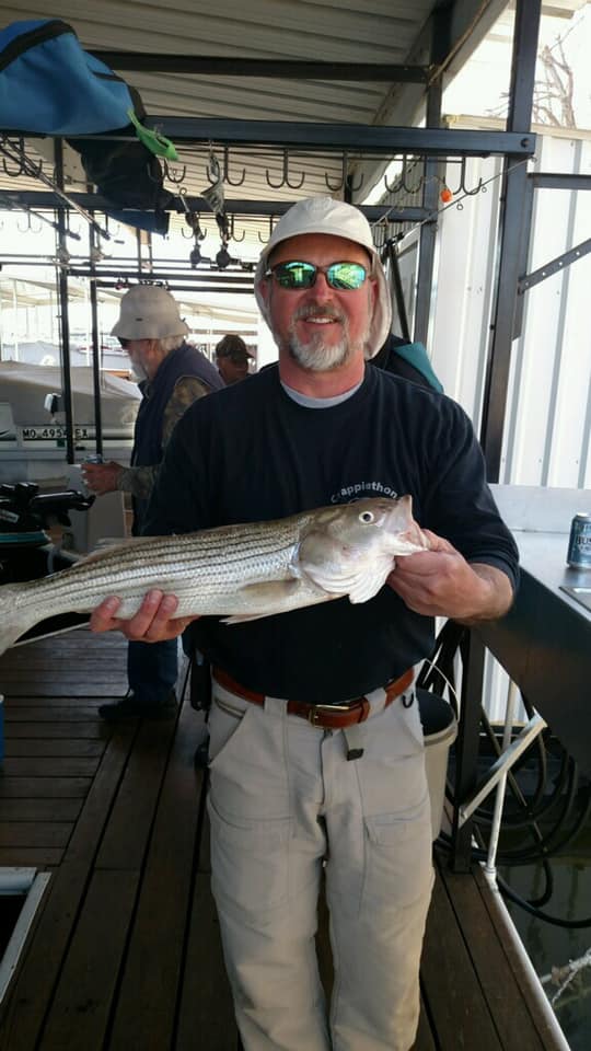 Striped bass fishing in MO