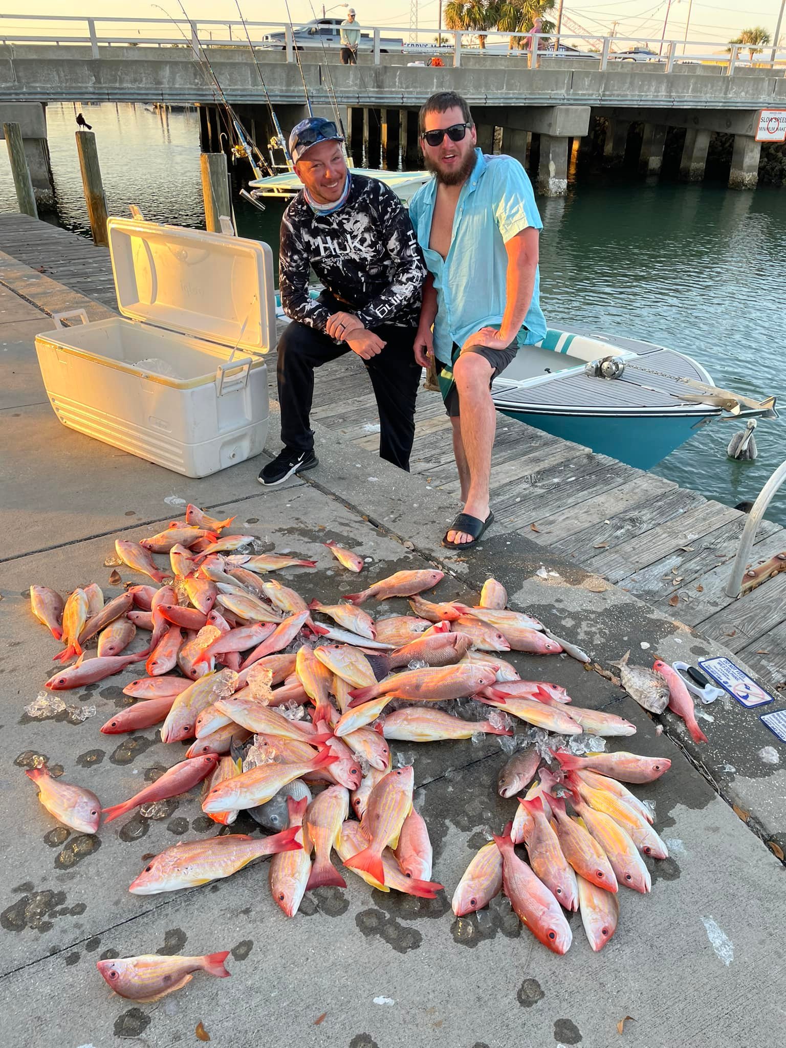 Three people fishing in Florida