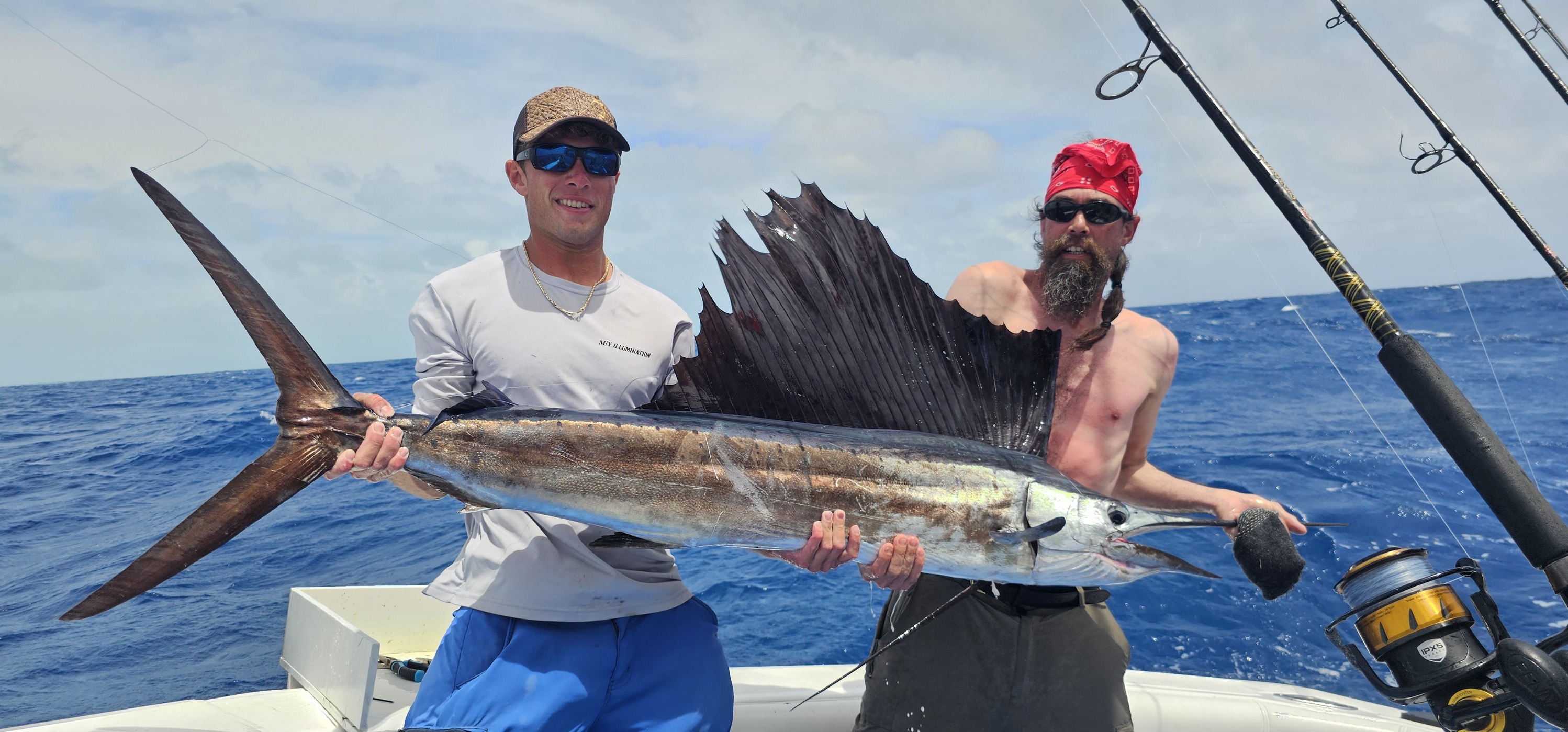 Atlantic sailfish caught while deep sea fishing in Islamorada FL