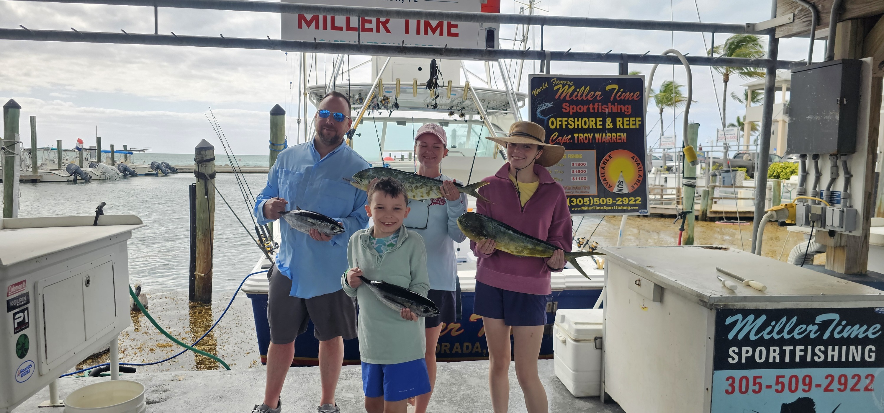 Fresh caught mahi mahi and blackfin tuna from Islamorada FL fishing charter