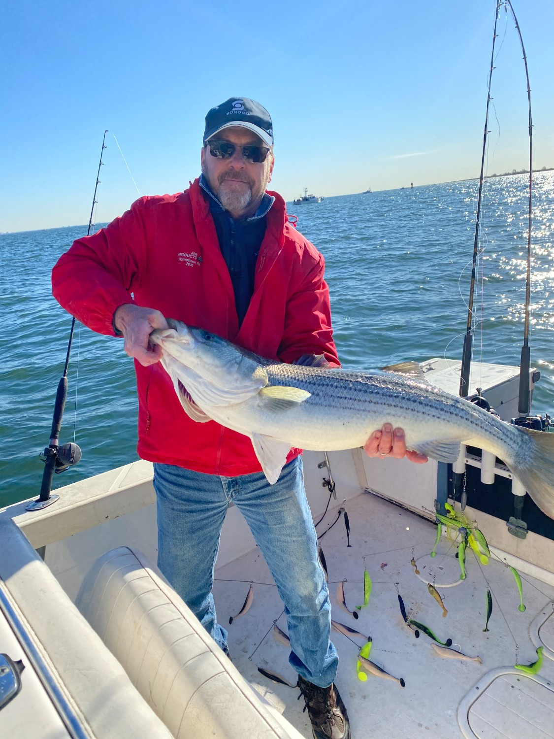 Striped bass caught while fishing in NJ