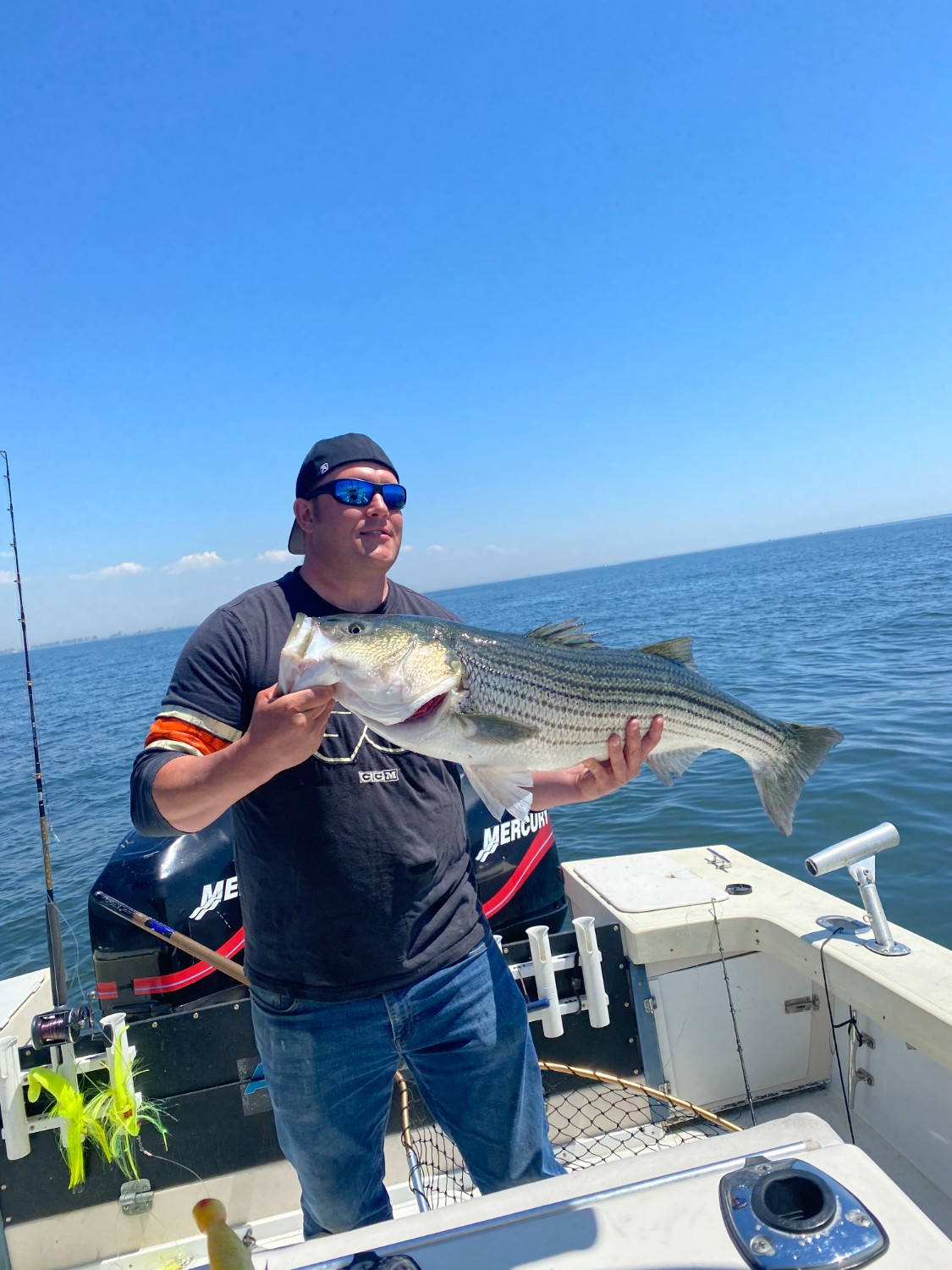 Striped bass caught fishing in NJ