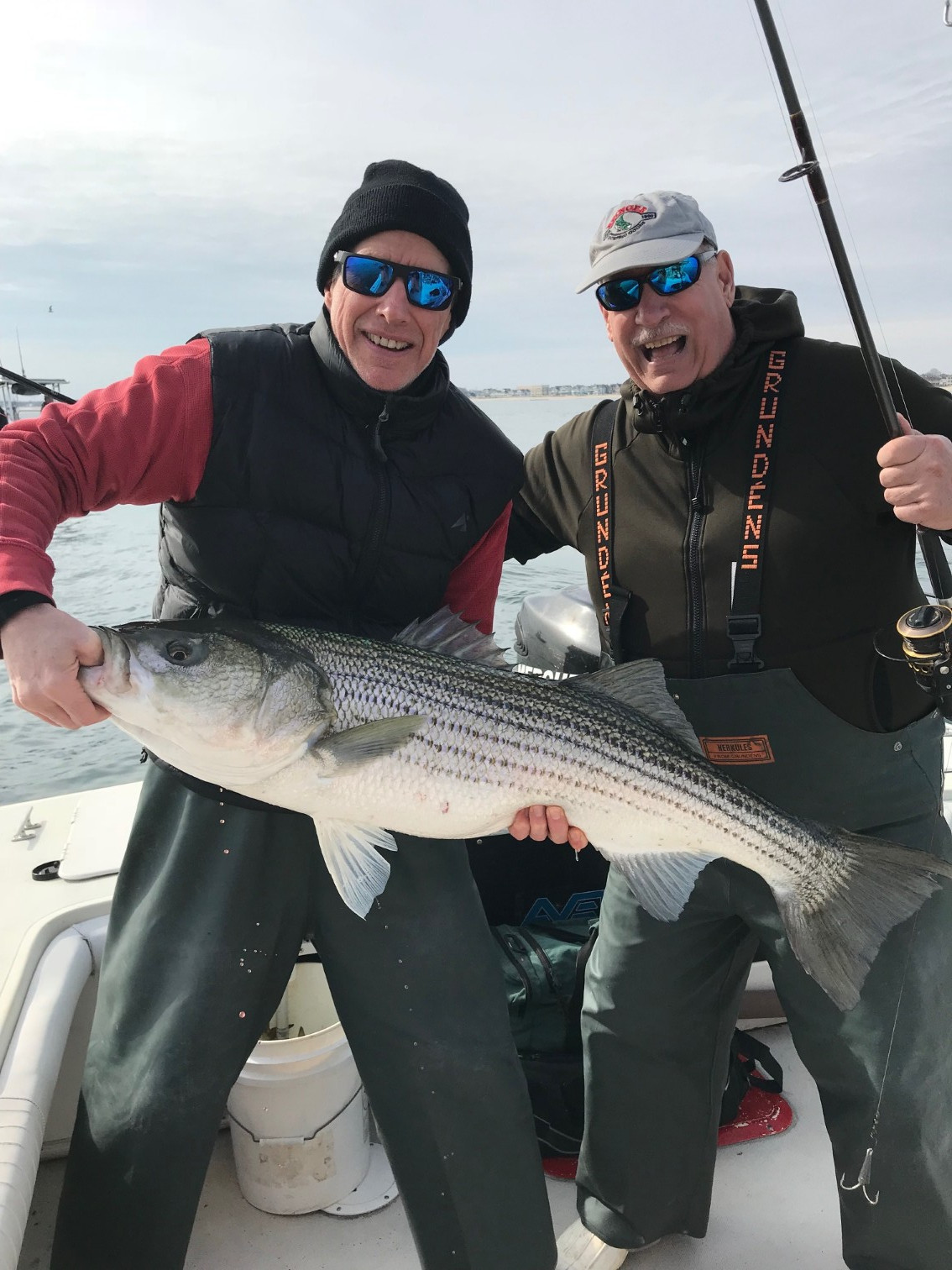 Striped Bass fish caught in Keyport